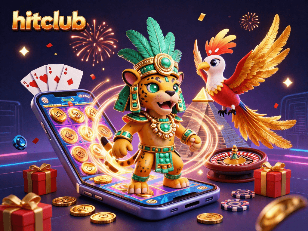 Spin the reels and win big with hitclub's dazzling gaming experience featuring vibrant casino elements.