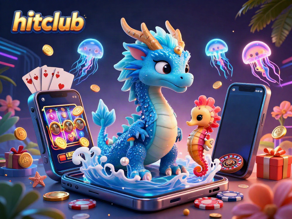 Unleash winning opportunities at hitclub with a vibrant 3D dragon, seahorse, and neon jellyfish!