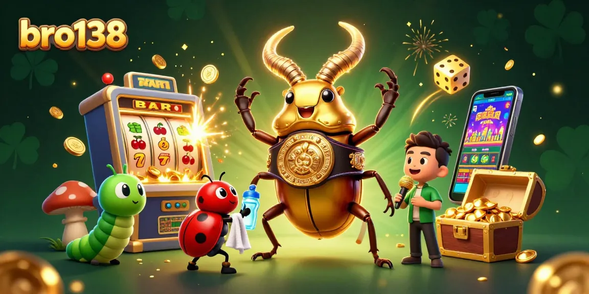 Engage with thrilling casino action at bro138 featuring a golden stag beetle and dynamic gaming elements.