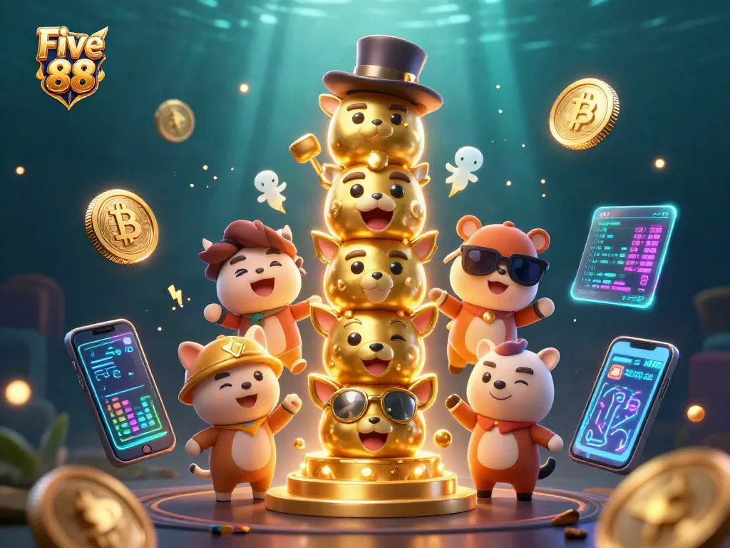 Experience the dynamic gameplay at Five 88 with vibrant casino elements and colorful graphics.