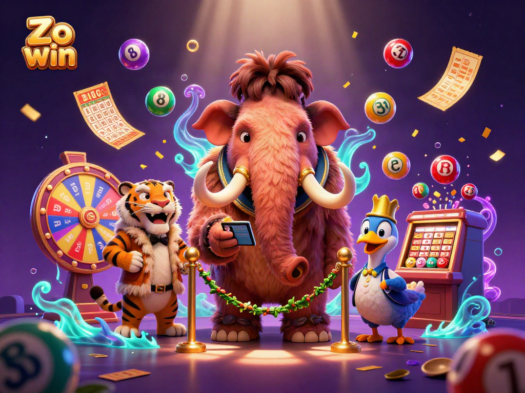 Experience excitement at Zo win with a vibrant casino scene featuring dynamic gaming elements and engaging characters.