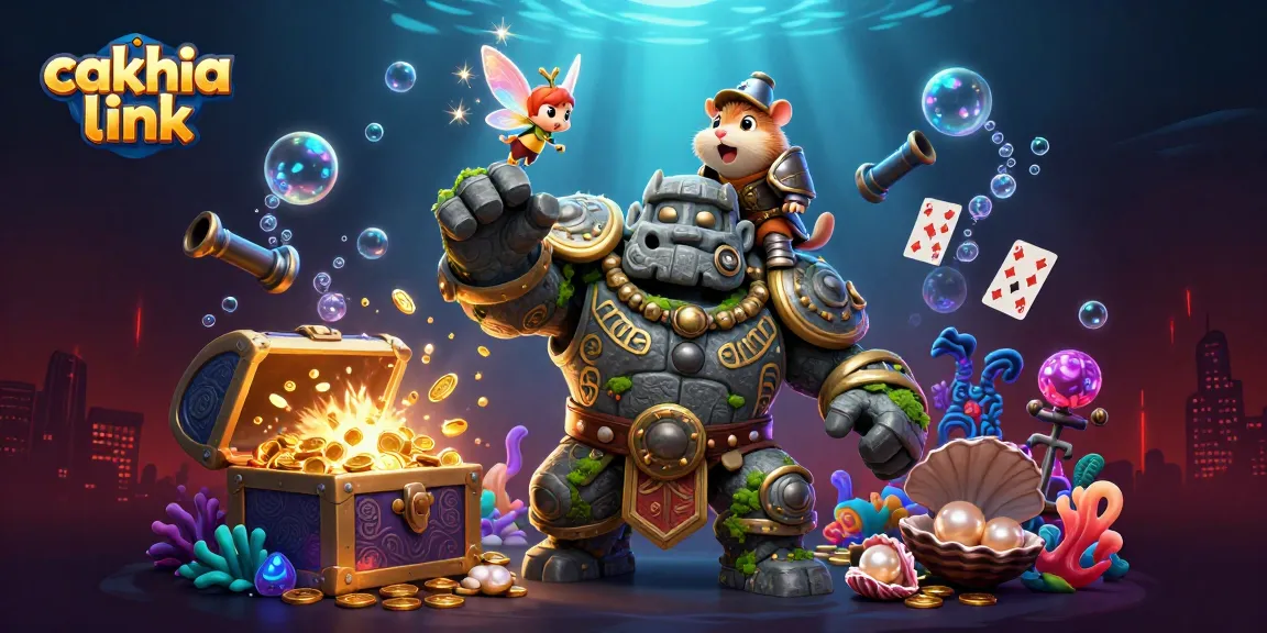 Cakhia link reveals a thrilling underwater casino scene with vibrant characters and explosive treasures.