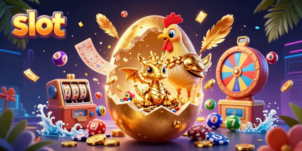 Play thrilling slot games with our vibrant golden dragon and exciting casino elements!