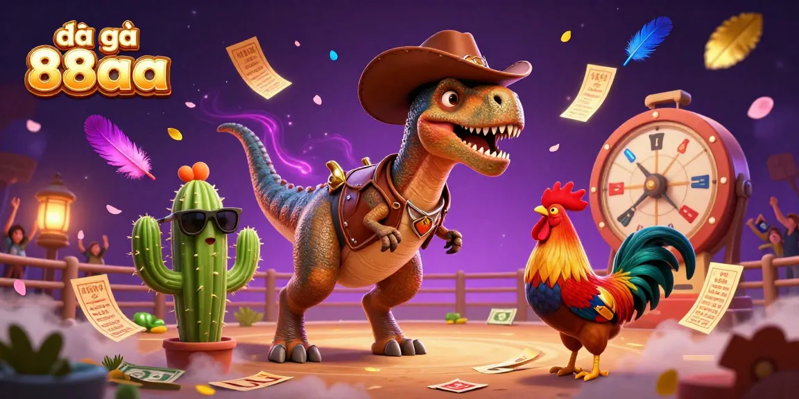 Experience thrilling cockfighting action with đá gà 88aa in a vibrant 3D arena, featuring animated characters and dynamic elements.
