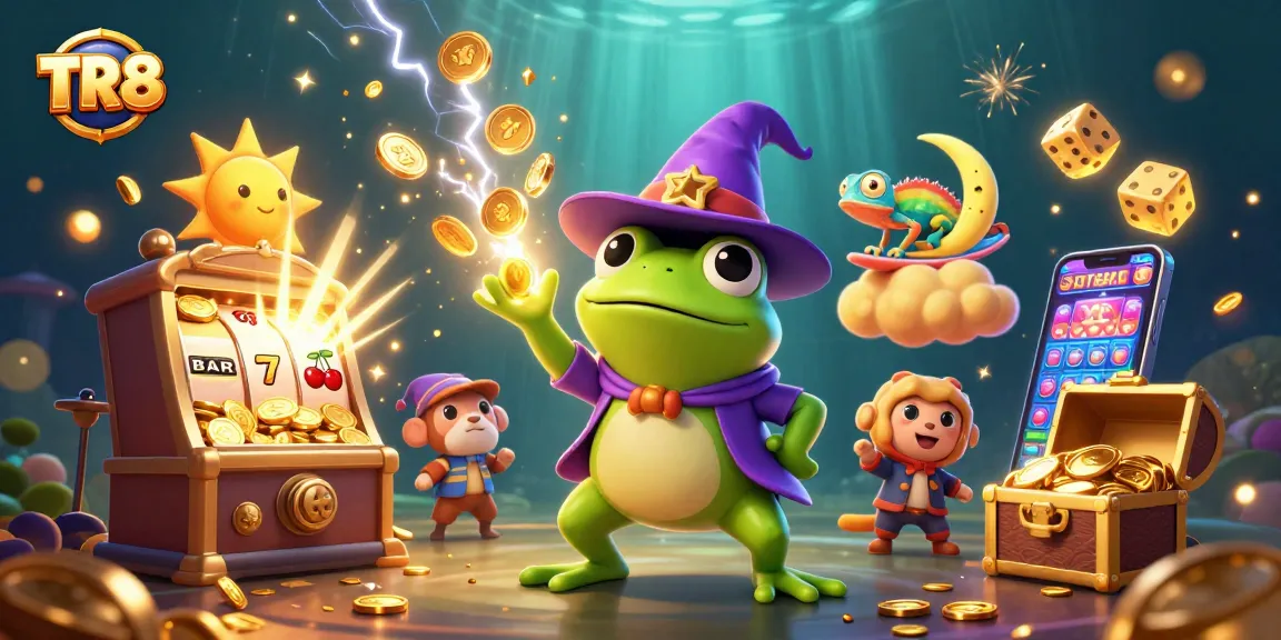 Experience excitement at TR 88 with vibrant characters, golden coins, and dynamic casino action.
