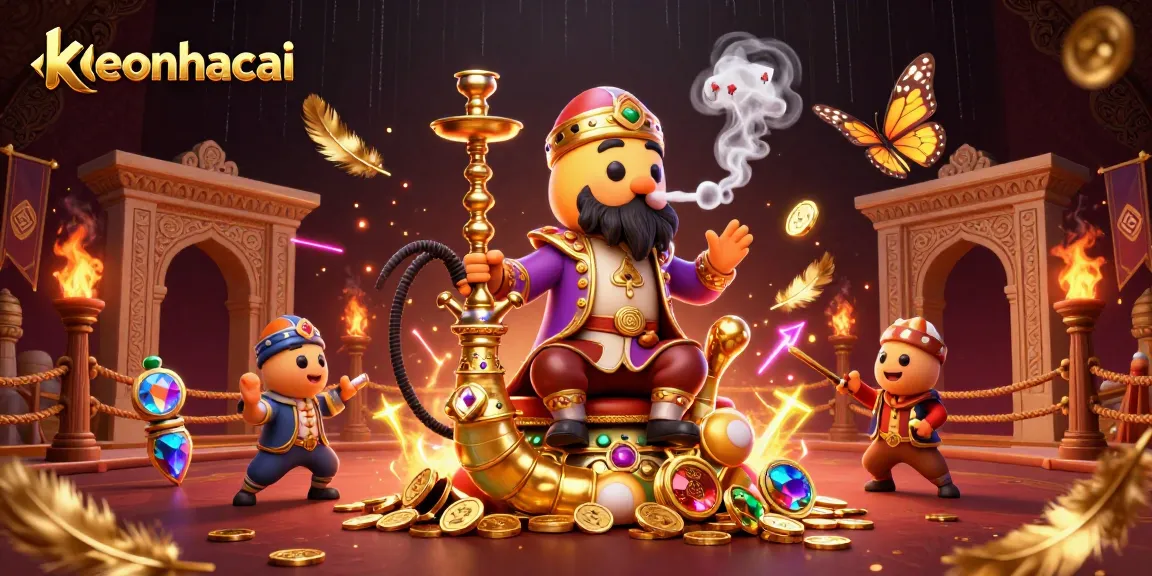 Engage with keonhacai's exciting betting visuals featuring a vibrant 3D caterpillar master of luck.