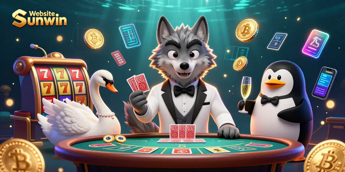 Join the excitement at Website Sunwin with a vibrant casino scene featuring animated characters and rich game elements.