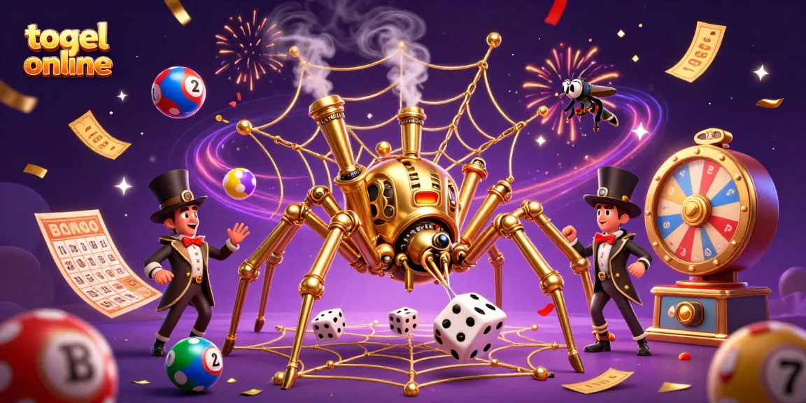 Menang besar dengan togel online melalui bola lotere berwarna dan efek menarik di latar belakang.