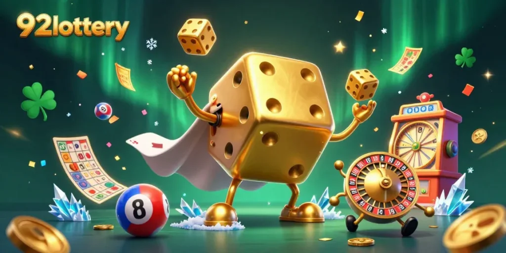 Engage with 92lottery by playing thrilling lottery games surrounded by vibrant visuals.