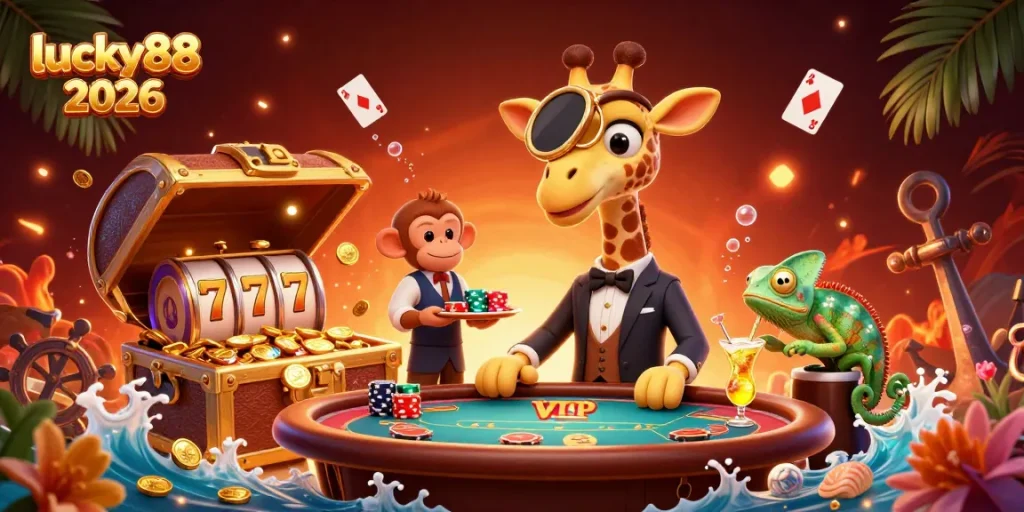 Experience winning excitement at lucky88 2026 with vibrant 3D casino characters and dynamic gaming elements.