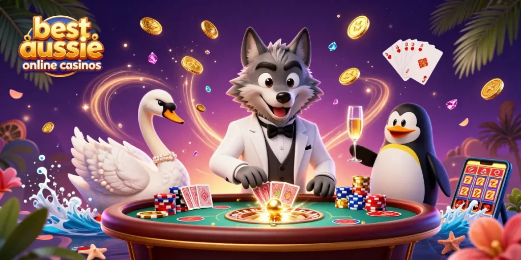 Experience the excitement of best aussie online casinos with vibrant 3D characters and dynamic gaming elements.