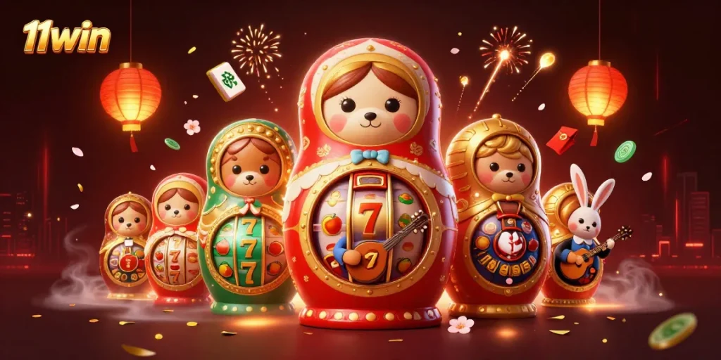 Engage with winning strategies at 11WIN through charismatic casino-themed illustration.