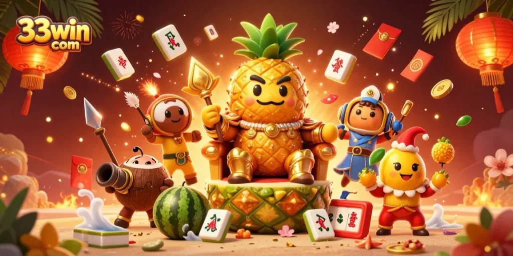 Experience the vibrant scene at 33win com's casino with dynamic characters and rich gambling elements.